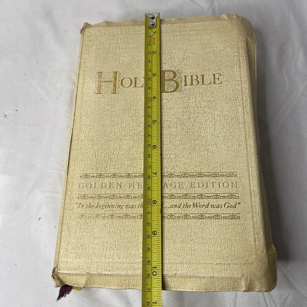 Vintage Holy‎ Bible KJV Golden Heritage Edition Large Print Indexed Red Letter